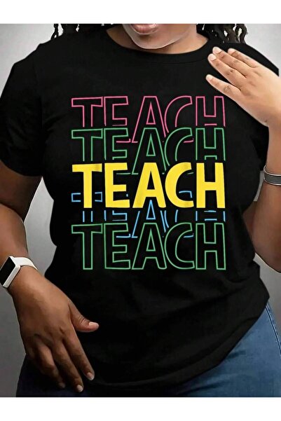 9JY Teach Costume Happy Teacher's Day Back To School Black Graphic T Shirts Tee