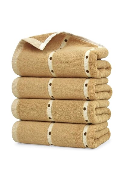 Generic Bathroom Hand Towels with Stylish Dotted Trim, Absorbent and Soft, Id...