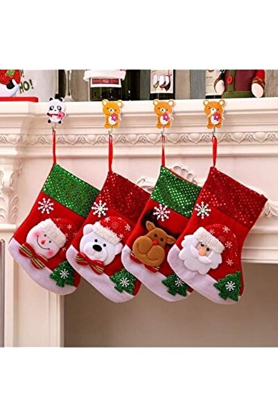 Generic Brand 4-Pack Christmas Stockings - 7D Plush with Faux Fur Cuff, Featu...