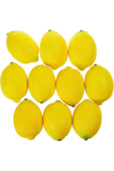 Generic 10 Pcs Artificial Lemons, Yellow Artificial Lifelike Simulation Lemon...