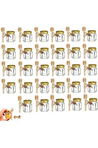 Generic 30 Pack Small Glass Jars with Lids, 1.5 oz 45ml Mini Honey Jars with ...