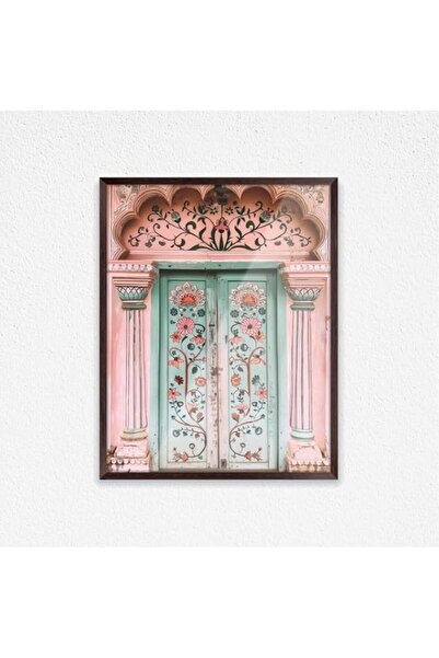 Generic Brand Art Decor Floral Pattern Indian Palace Pale Pink Mint Green Doo...