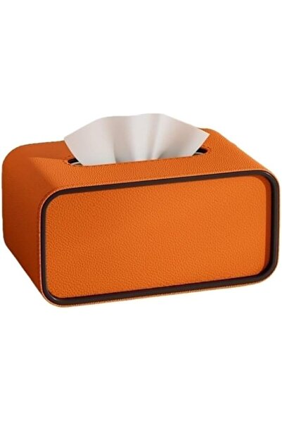 Generic Tazweeq Tissue Box Cover Rectangular, Refined Modern PU Leather Tissu...