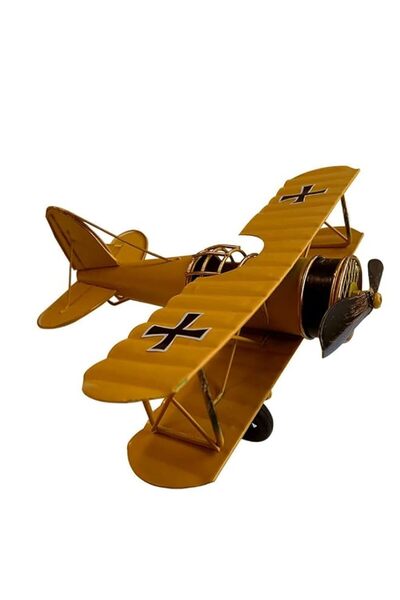 Generic Large Retro Iron Aircraft Handicraft Vintage Airplane Model Metal Bip...