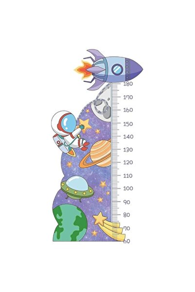 Generic Brand Aputue Height Chart Wall Decal for Kids, Self-Adhesive Growth C...