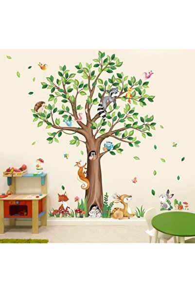 Generic Brand decalmile Woodland Animals Large Tree Wall Stickers Bear Fox De...
