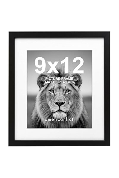 Generic Brand Americanflat 9x12-inch Black Frame - Made to Display Pictures 6...