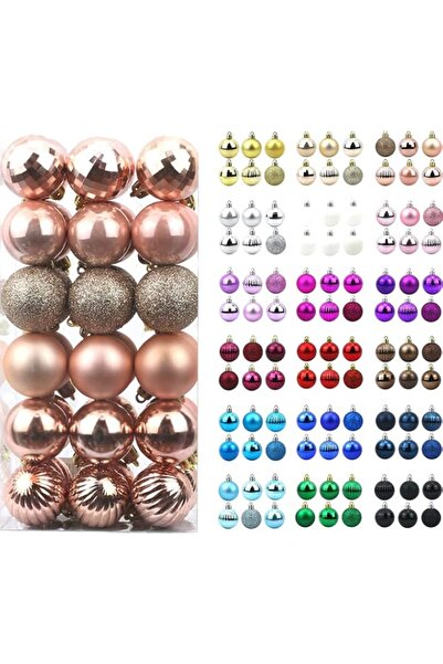 Generic 2023 Christmas Ball Ornaments Gold 36pcs/40mm Small Shatterproof Xmas...