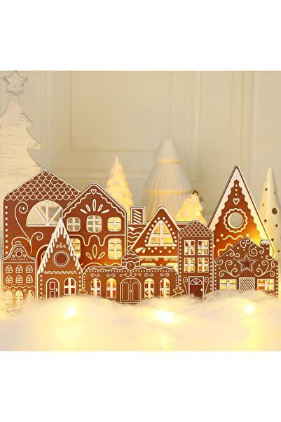 Generic Brand Rossesay Christmas Gingerbread House Tabletop Decorations with ...