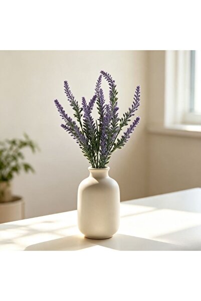 idei Buchet artificial de lavandă 5 crengi 30 cm, tulpini flexibile, decor fl...
