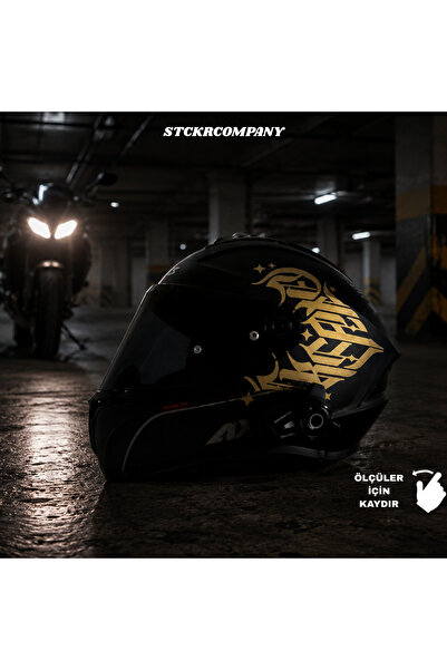STCKRCO Create Kask Sticker – Motor Kaskı İçin Premium Yazı Kaligrafik Sticker