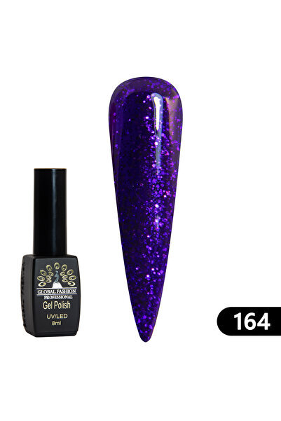 global fashion Set 2 x Oja semipermanenta BLACK ELITE, 8 ml,164