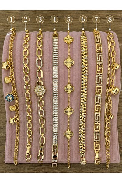 XUPİNGS JEWELRY Xuping Kadın Altın Renk Taşlı Bileklik – 8 Farklı Model Seçen...