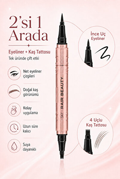 rair 2’si 1 Arada Kahverengi Eyeliner ve Kaş Tattosu Kalemi – Doğal Kıl Efekt...