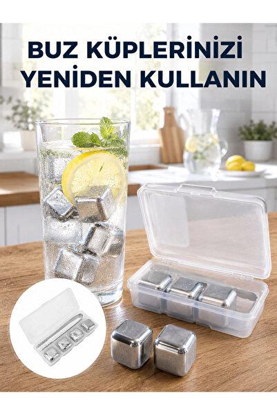 Generic Brand Eco-Friendly Metal Ice Cube and Convenient Clip Set New Generation