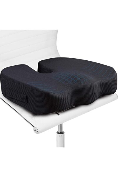 Generic Bukela Seat Cushion Pillow Black 43cm x 35cm Memory Foam Orthopedic S...