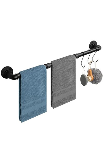 Generic Industrial Pipe Towel Rack Towel Bar, Heavy Duty Wall Mounted Rustic ...