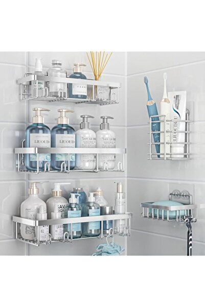 Generic Telfun 5 Pack Shower Caddy Organizer Rack Shelf for Inside Shower, Se...