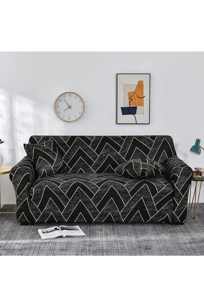 Generic Mofish Stretch Sofa Cover Printed Pattern with a Pillowcase 1-2-3-4 S...