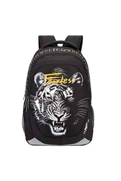 OEM Black Backpack with Patterned "Fearless" - 15NF36