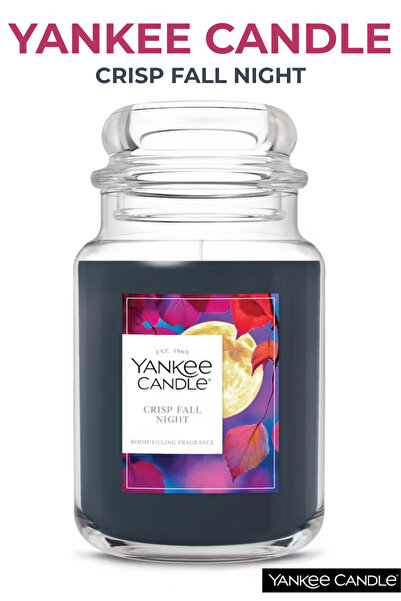 Yankee Candle Crisp Fall Night Kokulu Mum - 623 g (22oz) - Lavanta Aromalı Bü...