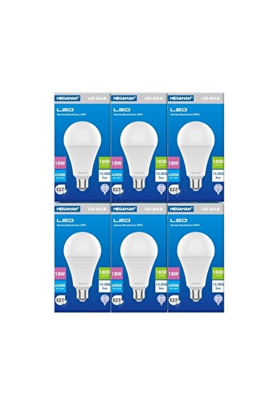Generic Megaman Led Classic A 18w 6500k E27 (pack of 6)