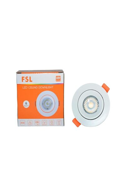 Generic FSL LED Ceiling Down Light CD125A 6W Dimmable 3inch Warm White 3000K(...