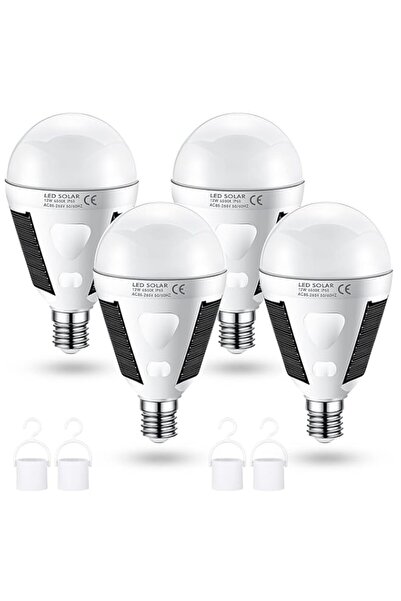Generic NALACAL LED Solar Emergency Bulbs 4-Pack, E26/E27 7W Rechargeable for...