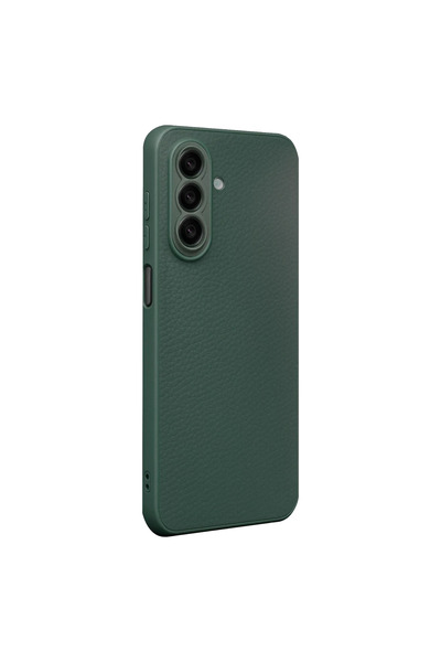 EGSTECH Samsung Galaxy S26 Fe Case Leather Look Thermax Silicone Case - Dark ...