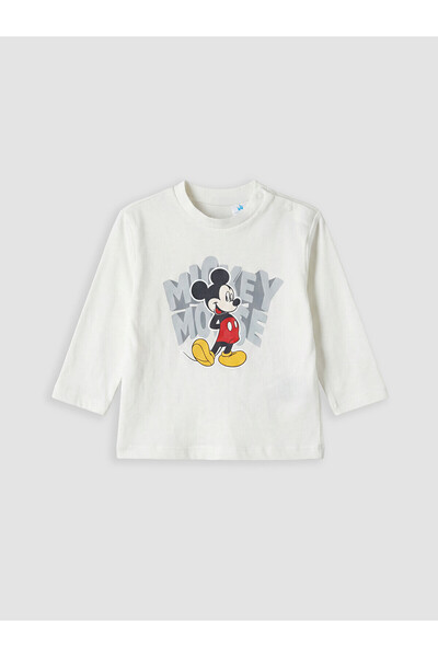 LC Waikiki Two Mt Shop Quality Lcw Baby Ecru Mickey Mouse Printed Baby Boy T-...