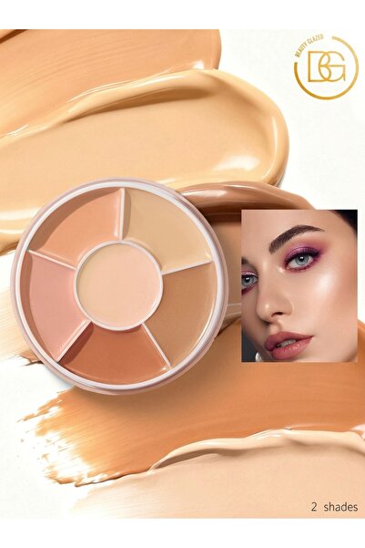 Beauty Glazed 6'lı Krem Kapatıcı ve Kontür Paleti (Koyu Halka & Leke Gizleyici)