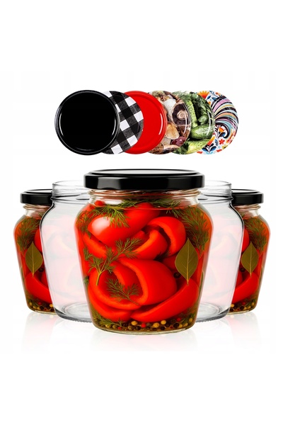 SuperButelki Set Borcane din Sticla pentru Conserve Si Ciuperci, 550 ml, Diam...