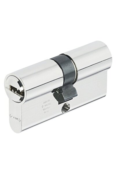 OEM Abus D45 security cylinder, brass, nickel, 5 keys, 40 x 45 mm