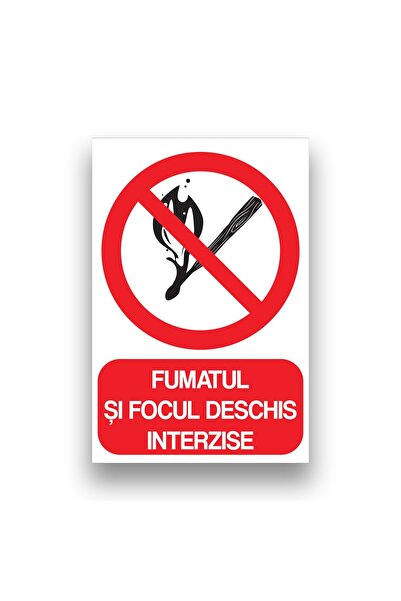 OEM Indicator semnalizare Foc deschis interzis, placi compozite din aluminiu,...