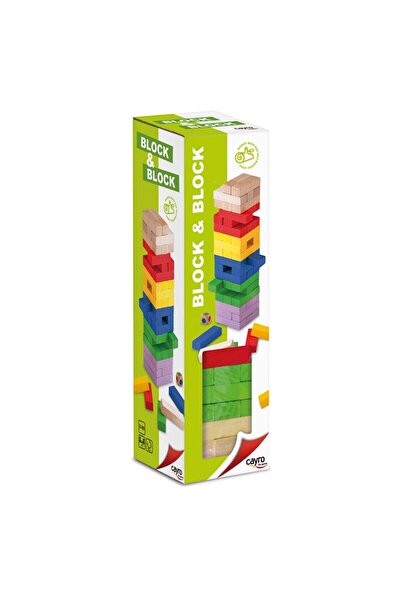 OEM Jenga, joc de societate, Turn Block & Block, Cayro, lemn, multicolor, 5+ ...