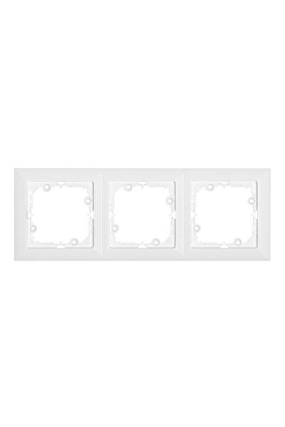 OEM Πλαίσιο Abex Perla RA-3PN, 3 θέσεων, λευκό, για πρίζα / διακόπτη