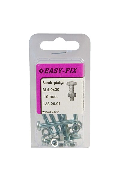 OEM Винт с полуобла глава, кръстат шлиц, с гайка, Easy-Fix, стомана, поцинков...