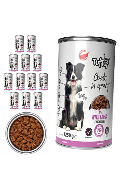Tuf Tuf TufTuf hrană umedă completă pentru câini cu miel, conservă 12x1250g b...