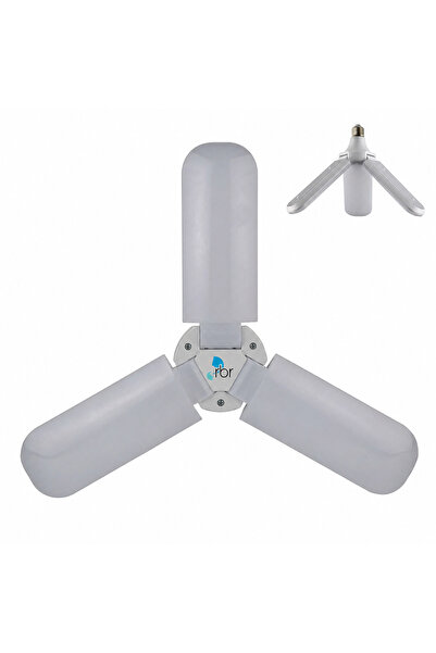 RBR 40W 3 Kollu Pervane LED Ampul - Geniş Açılı Güçlü Aydınlatma