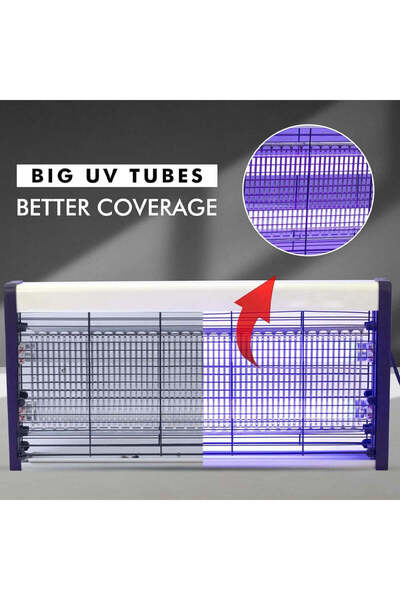 Generic Aparat Anti Insecte cu Grilaj Electric, 30W, 2 Neoane UV, Carcasă Met...