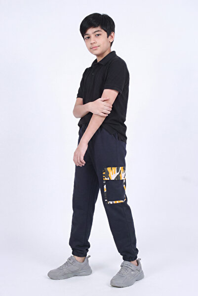 FYK KİDS Boy's Camouflage Cargo Pocket Detailed Sweatpants