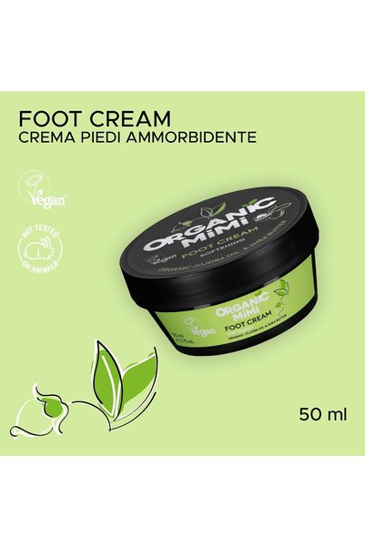 ORGANİC MİMİ Foot Cream, 50ml – Softening Jojoba & Shea Butter, Vegan, Parabe...