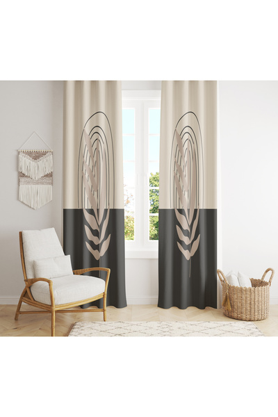 Generic Brand Living Room Velvet Background Curtain Double Wing, Stylish Deco...