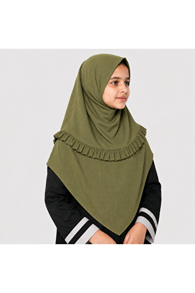 Linda Hijab Girls Hijab for Kids – Stylish Modest Islamic Headscarf for Muslim Girls, Kids Hijab with Elegant Ruffle Trim & Full Front Coverage