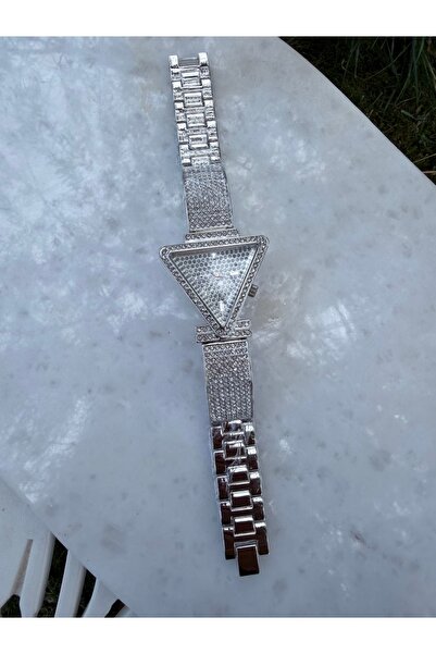 Genel Markalar Taşlı Üçgen Kadran Kadın Kol Saati – Çelik Kordon