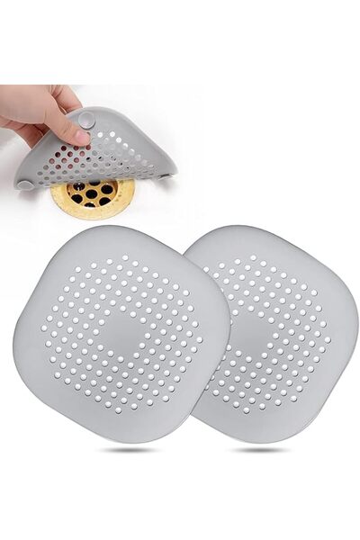 GENERAL Square Silicone Hair Catcher Drain Cover with Suction Cup Easy Instal...