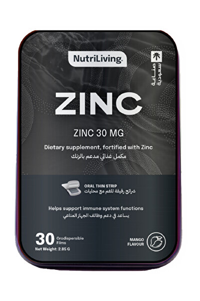 OEMS NutriLiving، فيلم قابل للذوبان في الفم من الزنك 30 ملغ - 30 قطعة