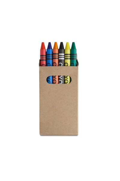 Giftit Set of 6 colored wax crayons