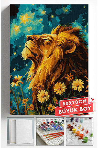 Akihabara Sayılarla Boyama Hobi Seti Çerçeveli Numaralı Tuval Fırça Boya Dahi...