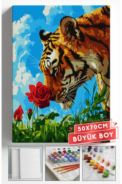 Akihabara Sayılarla Boyama Hobi Seti Çerçeveli Numaralı Tuval Fırça Boya Dahi...
